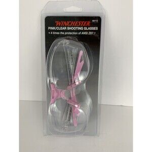 Winchester Ladies Pink Frame Clear Lens Premium Shooting Glasses 99772 Women's